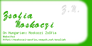 zsofia moskoczi business card